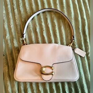 Coach Soft Tabby Leather Shoulder Bag in Chalk
